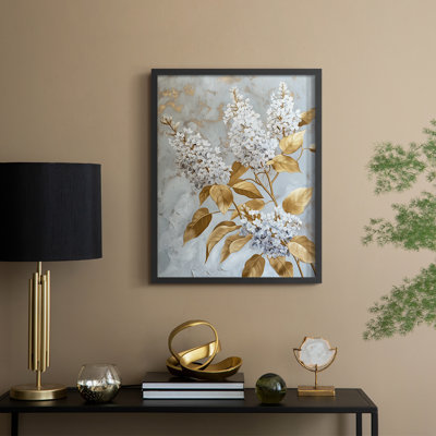 FLORAL Series CCLXIII  -Premium Framed Print -Ready to Hang - No Nails Required