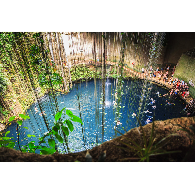 Cenote Ik-Kil - Photographie sur toile tendue, H 8 po x l 12 po x P 1 po