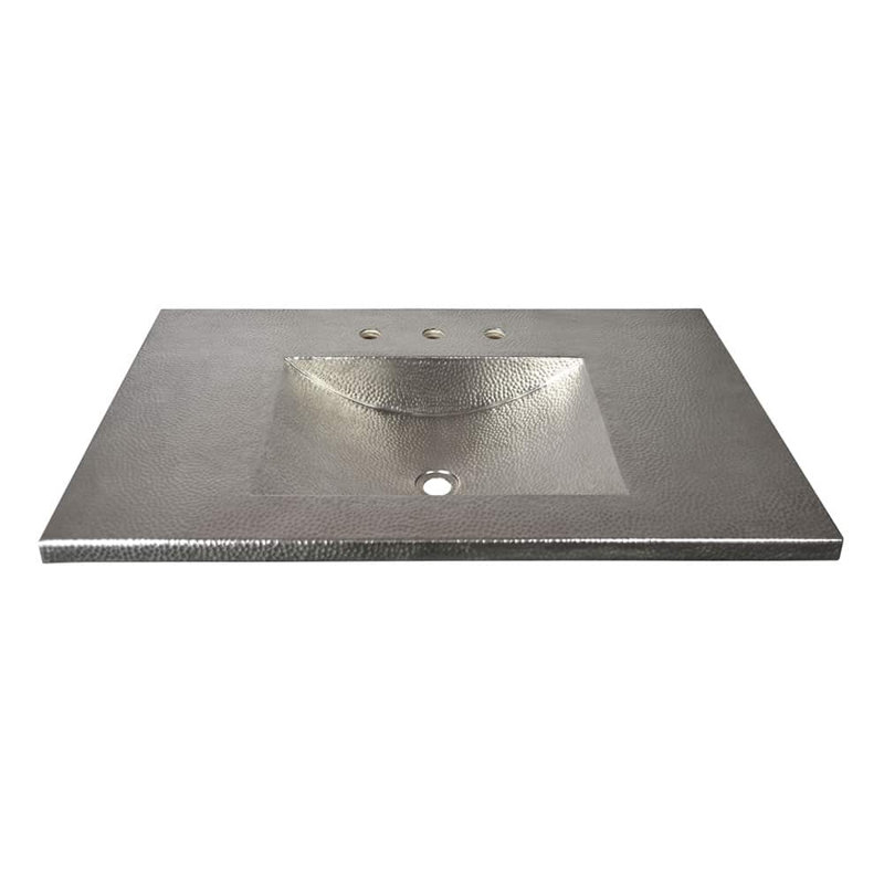 Cozumel 36.5" Single Bathroom Vanity Top with Sink, Brushed Nickel
