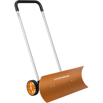 Aluminum Snow Plow Pusher Shovel with Wheels -  VIVOHOME, wal-VH1244US