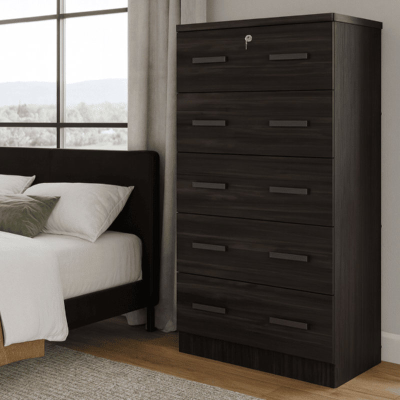 31.5'' W 5 - Drawer Dresser, Tobaco