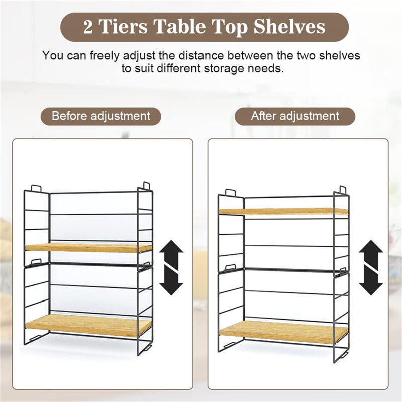 Ahtziri Manufactured Wood/Metal Desk Organiser