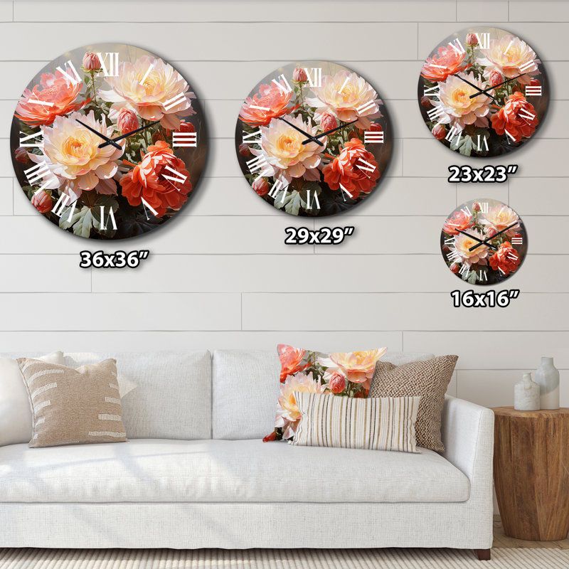 Horloge murale Coral Cactus, Moyenne