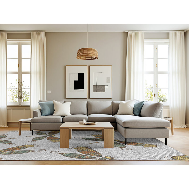 Geometric Indoor Rug, Rectangle 8' x 10'