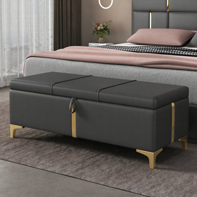 Banc de rangement rembourré Zeger