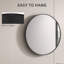 Miroir mural rond 36 po avec cadre en métal pour salle de bain noir