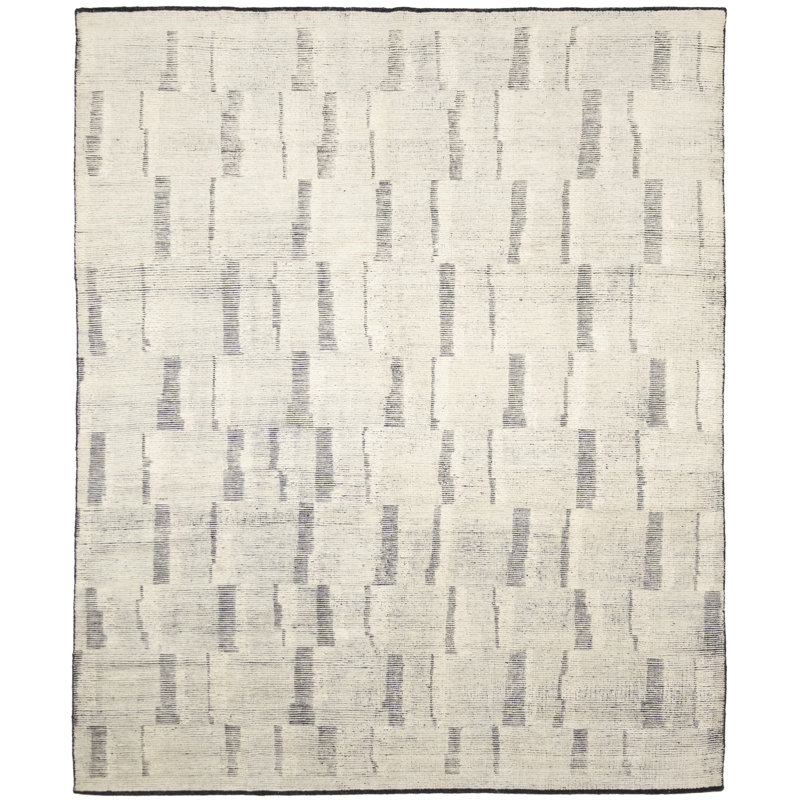 Cream Geometric 8x10 Modern Oriental Rug
