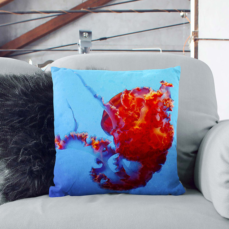 Square Throw Cushion, 40cm H x 40cm W x 15cm D