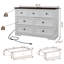 Commode 7 tiroirs avec station de charge, commode large pour chambre à coucher, armoire de rangement en bois, commode pour meuble télé-1065146061