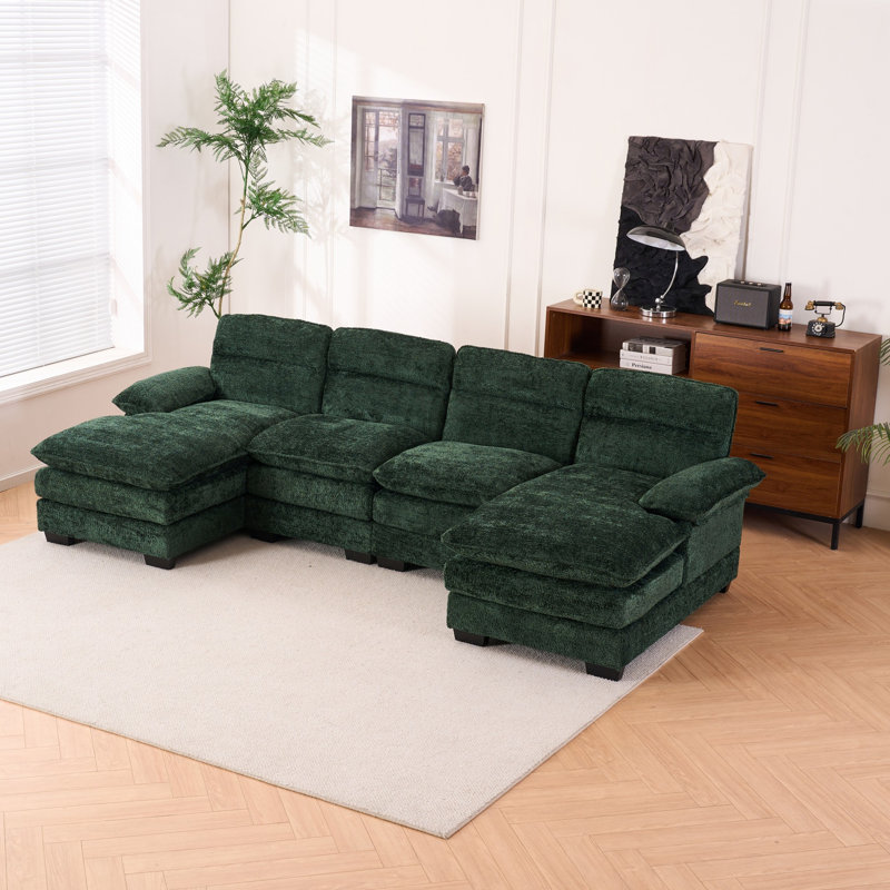 Canapé modulaire en U, Vert