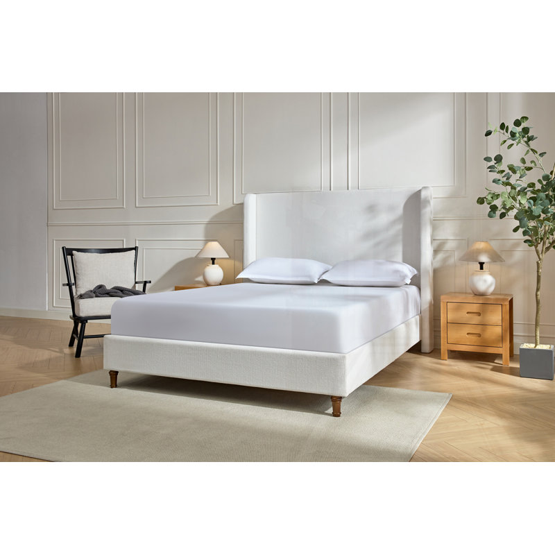 Lit tapissier Tall, Crème