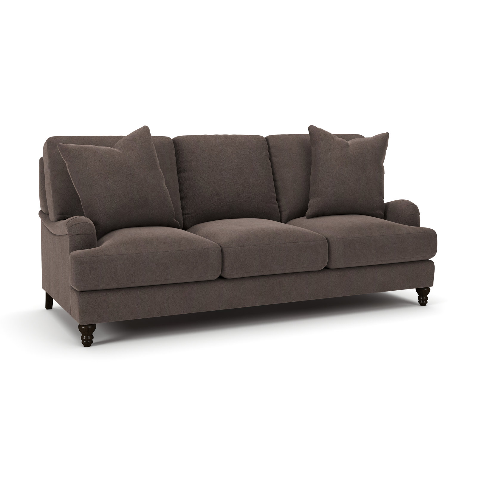 Walters 88" Cotton Sofa, Bella Ash Performance Velvet