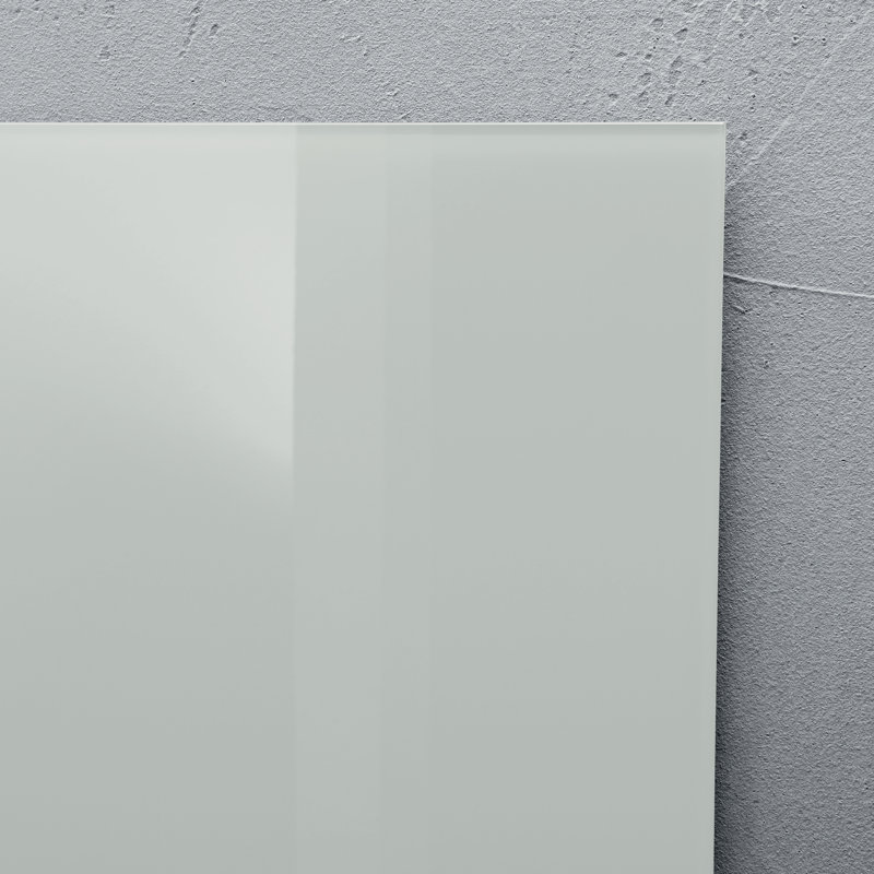 Artverum Wall Mounted Glass Board, Grey, 100cm H x 150cm W x 150cm L