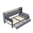 Twin Size Upholstered Daybed with Storage Drawers, Footstool, LED Light & USB Charging, Modern Bedroom Furniture,Grey-1849928119-1849928117