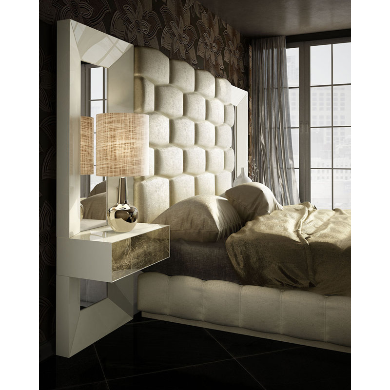 Vegan Leather Panel Bed, Queen