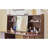 Elegant Makeup Vanity Desk With 3 Modes Adjustable Lighted Mirror,Modern Dressing Table Set With Large Shelves, Drawer And Canbinet,Walnut