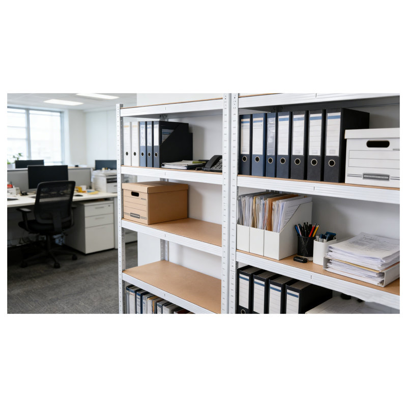 Étagère réglable en métal robuste à 5 niveaux - Étagères de rangement de garage blanches pour le garde-manger, le sous-sol, l'organisation de l'entrepôt - l 29 po x P 12 po x H 59 po