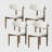 Modern 5/7 Pieces Dining Room Sets, Pre-Assembly Round Dining Table Sets, Sintered Stone Tabletop Kitchen Dining Table Set With Upholstered Chairs-1108179494-1108179544-1108179495
