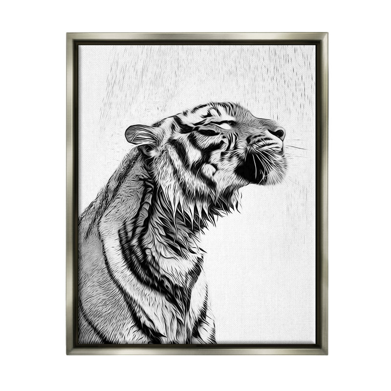 Éclaboussure de salle de bain Tiger, Cadre flottant gris lustré, H 21 po x l 17 po x P 1,7 po