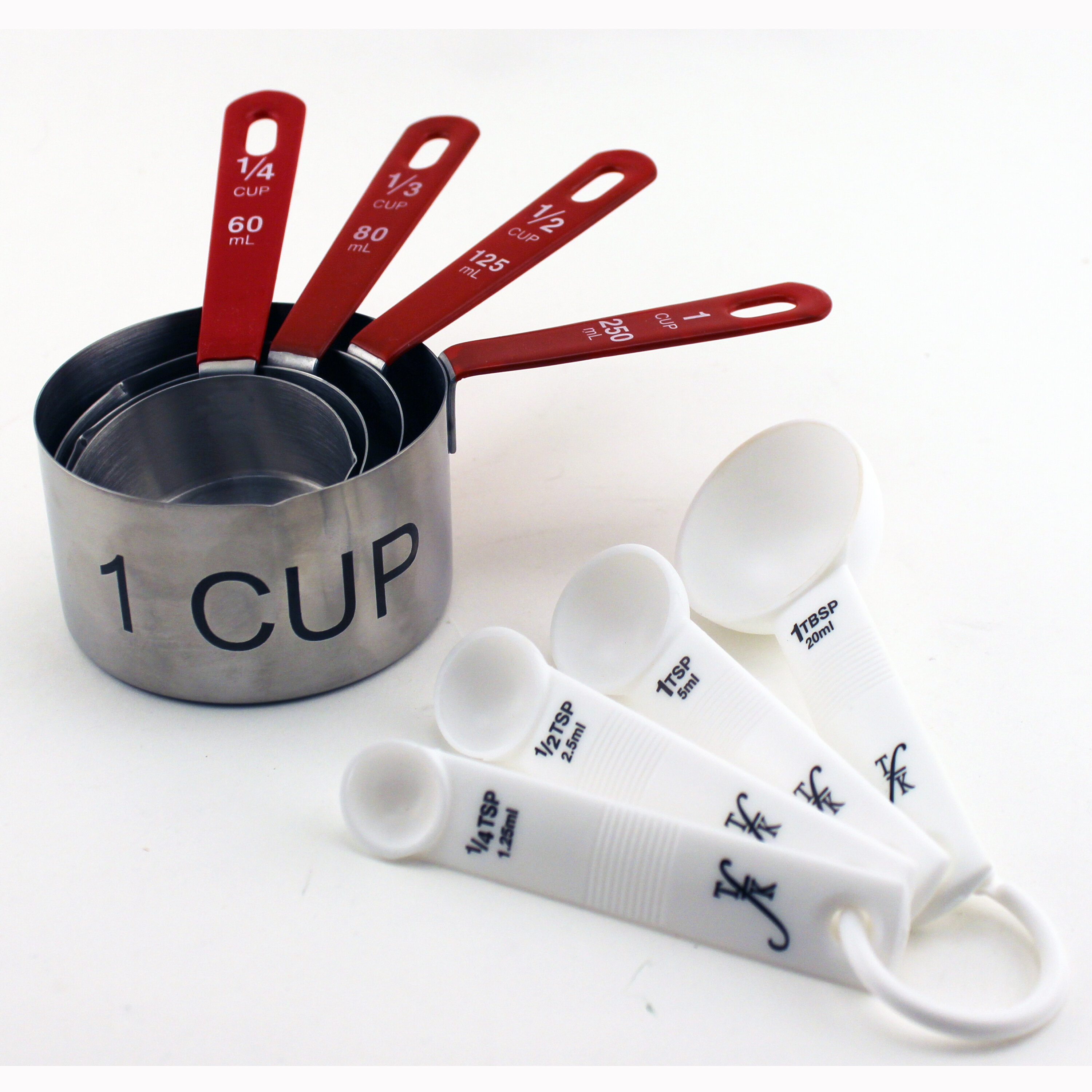 BergHOFF International 8-Pieces Stainless Steel Measuring Cup and Spoon Set
