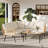 4 Pieces Outdoor Wicker Patio Conversation Bistro Set
