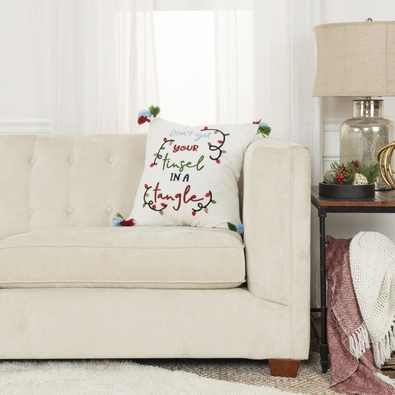  Housse et insert de coussin en coton Holiday