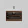 Wall-Mounted Single Bathroom Vanity with Quartz Top with Overflow