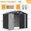 8 Ft. W X 6 Ft. D Metal Storage Shed