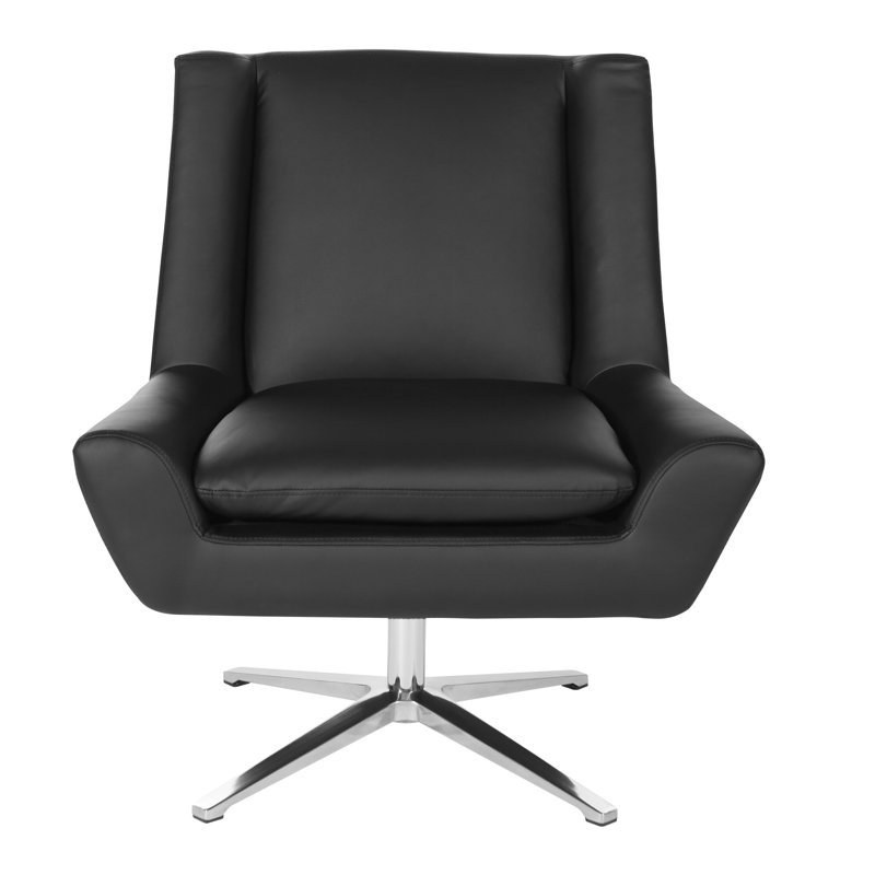 Chaise de travail , Similicuir noir