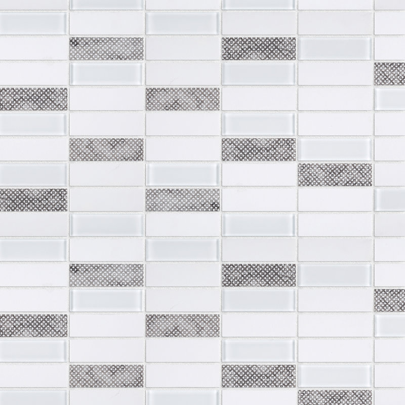 Carreau de mosaïque en verre à joint brique 11,82 po x 11,82 po Ecoglassifier
