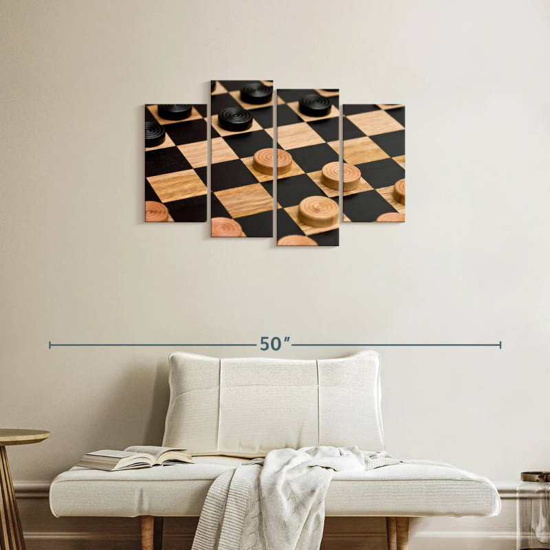 Checkers Game, 22" H x 36" W