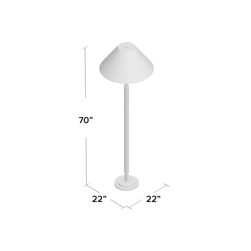 Ralph Lauren Garner 2 Light Traditional Floor Lamp, Natural Brass/Saddle Leather