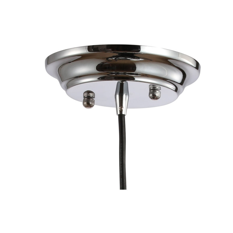 Luminaire suspendu simple à 1 lumière Vickie, Chrome