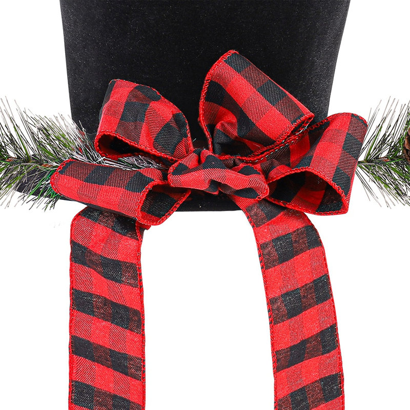 Décoration de Noël chapeau de Noël avec nœud flocon de neige, décoration de chapeau de Noël, Noir B