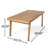 Outdoor Dining Table Of 69" Dimensions, Wood Construction, Slatted Surface For Aesthetic And Water - Flow, 300 Lbs Weight Support, Patio Focused Appearance Drainage,-118875568