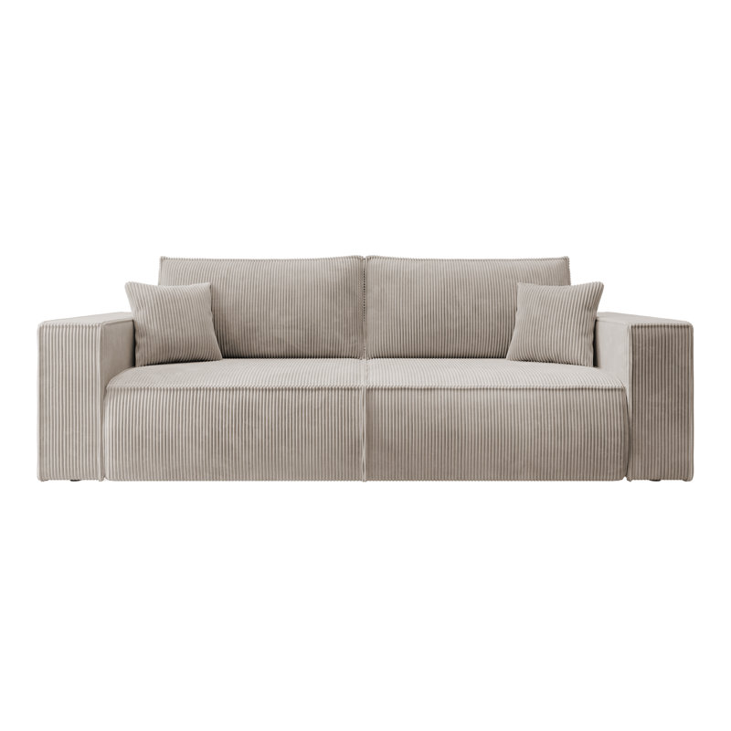 Ahlayah 3 Seater Corduroy Sleeper, Beige