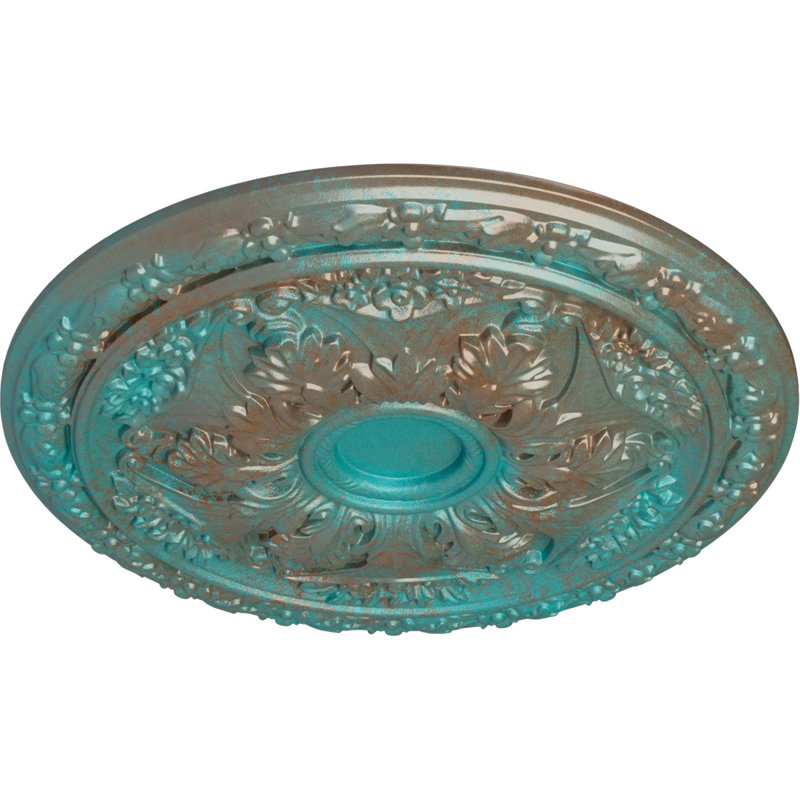 Plafonnier 20 po x P 1 5/8 po P (convient aux auvents jusqu'à 3 1/4 po), Cuivre patiné de vert