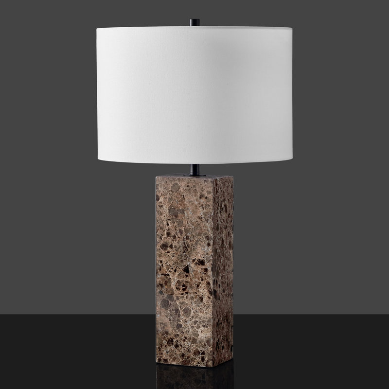 Aubray Table Lamp, Travertine
