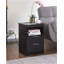 Table de chevet avec station de charge, table de bout à 2 tiroirs, table de bout en bois avec tiroir et tablette d'ouverture, table d'appoint pour chambre à coucher, noir-970465561