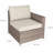 Fully Assembled 10 - Person Outdoor Sectional Seating Group With Fire Pit Table