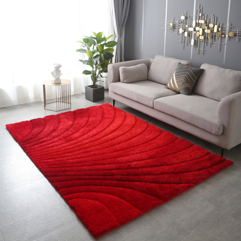 Tapis moderne, tapis abstrait, Rectangulaire 3 pi x 2 pi