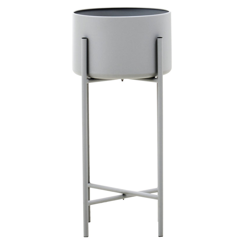 Maleiyah Metal Cachepot, 55 x 28 x 28, Grey