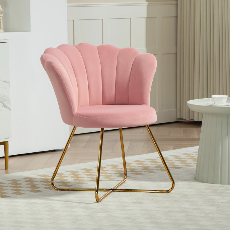 Velvet Armchair, Pink