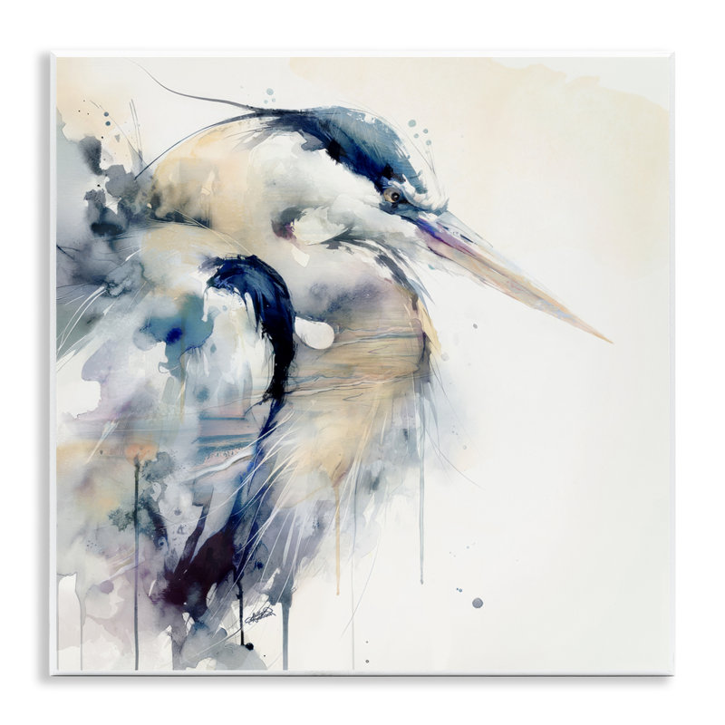 Plaque murale Coastal Serenity Blue Heron, design par Sally Kaye Barlow / Makaio Design