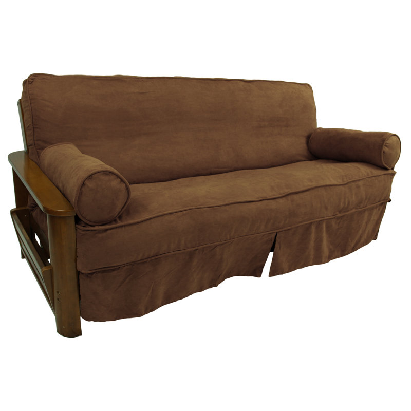 Housse pour futon à coussins carrés/rectangulaires, Chocolat