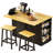 Rolling Kitchen Island with Multiple Storage Options Not include Stools-960805493