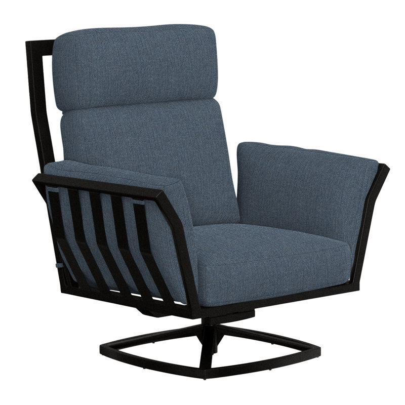 Aris Outdoor Rocker Chair, Carbon Black, Adena Shale