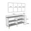 Console élégante, anthracite et blanche, panneau de particules recouvert de mélamine à 100%, épaisseur: 0,7 pouce | Parfait pour le vestibule, le salon et la décoration moderne, durable et élégant-1011322469