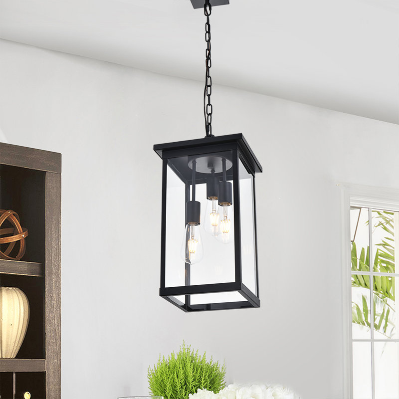 Yordanos 3 - Light Matte Black Square/Rectangle Pendant