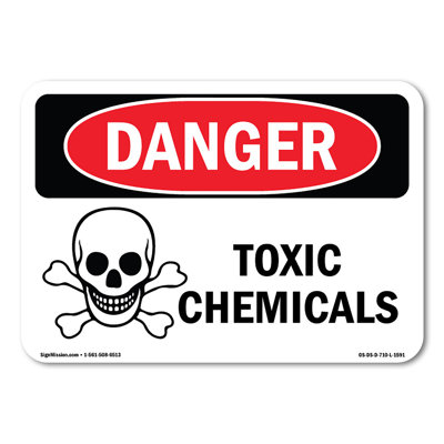 Toxic Chemicals Decal 7" X 5"